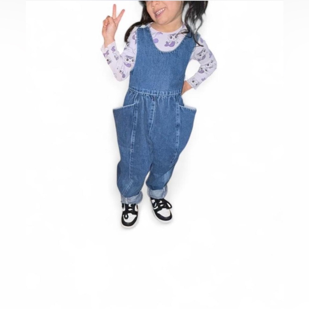 Kids Vintage Denim Overalls - Picture 2 of 7